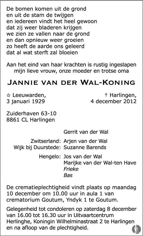 jannie van der wal